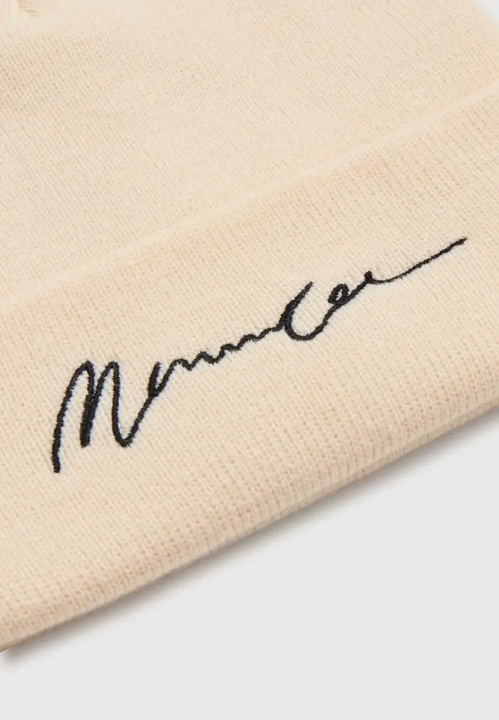 Mennace Mennace SIGNATURE BEANIE UNISEX – Beanie – Off White