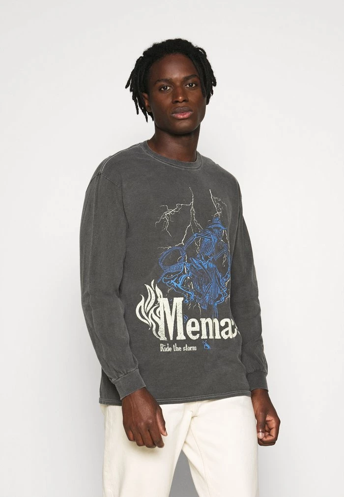 mennace Mennace SKELETAL MULE – Long Sleeved Top – Dark Grey