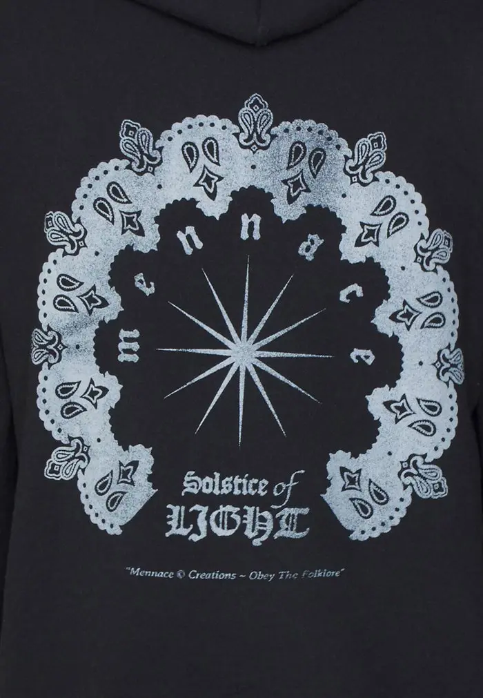 Mennace MENNACE SOLSTICE OF LIGHT HOODIE – Sweatshirt – Washed Black