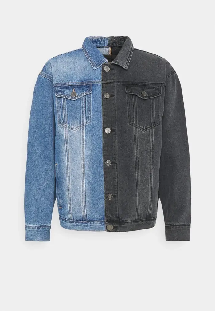 Mennace Mennace SPLICED TRUCKER JACKET – Denim Jacket – Blue