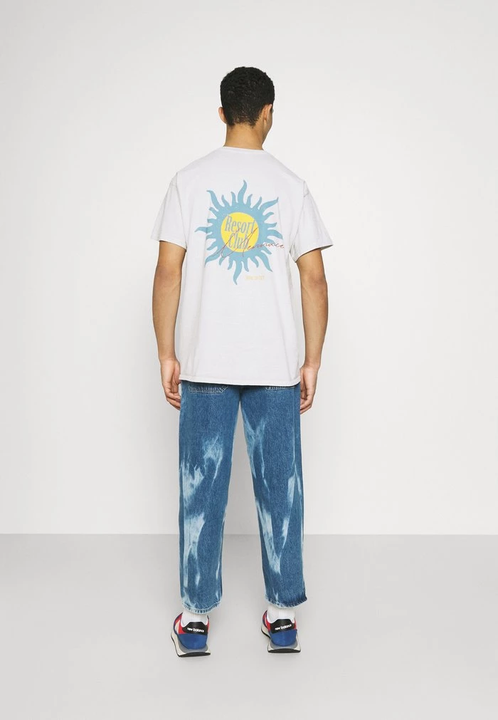 Mennace Mennace ST BARTS WAVE REGULAR – Print T-shirt – White