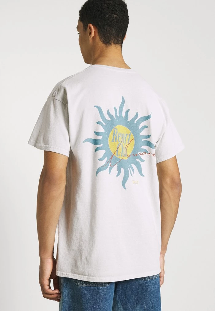 Mennace Mennace ST BARTS WAVE REGULAR – Print T-shirt – White