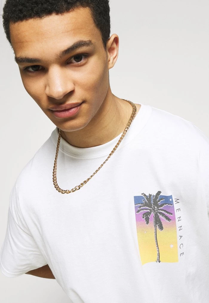 Mennace Mennace SUNDAZE BOULEVARD – Print T-shirt – White