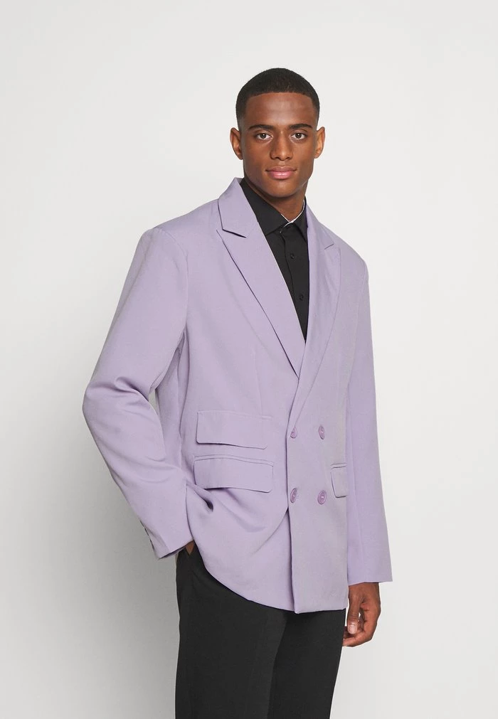 mennace Mennace SUNDAZE DOUBLE BREASTED SUIT JACKET – Blazer Jacket – Lilac