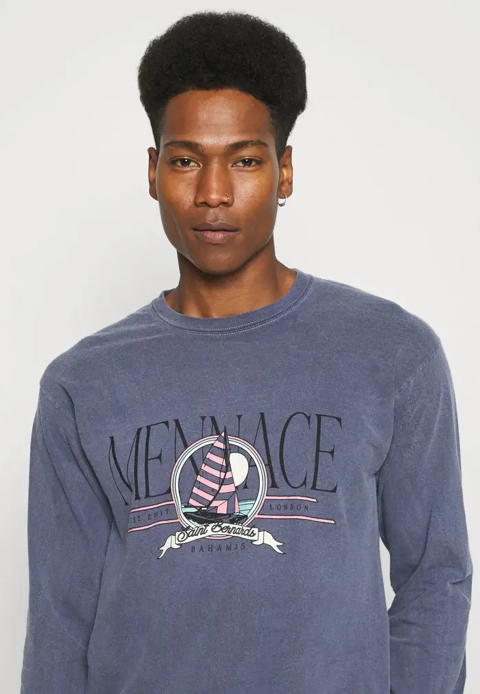 Mennace MENNACE SUNDAZE YACHT – Long Sleeved Top – Blue