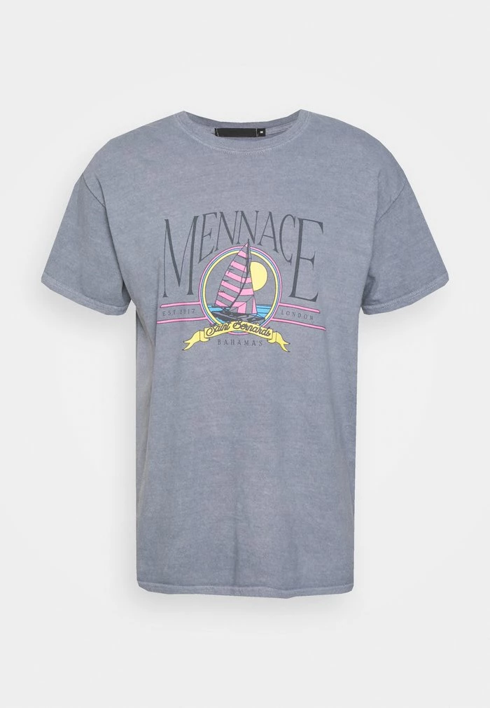 Mennace Mennace SUNDAZE YACHT REGULAR SHIRT – Print T-shirt – Grey