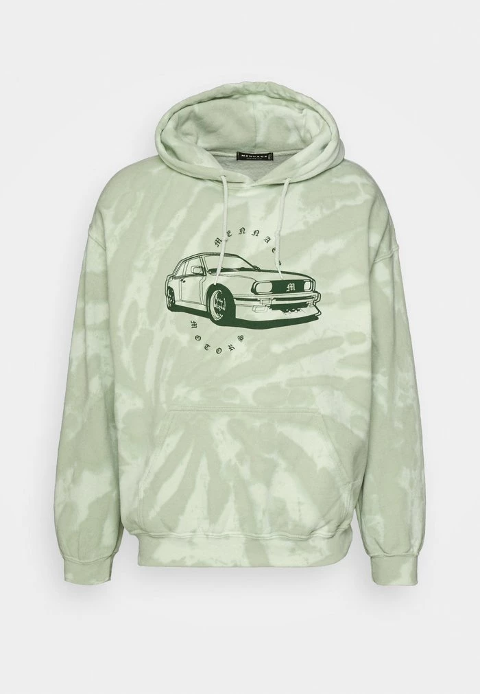 Mennace Mennace SWIRL DYE MOTOR HOODIE – Sweatshirt – Light Green