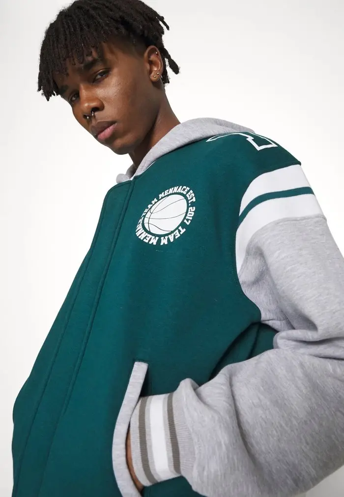 Mennace MENNACE TEAM HOODED BOMBER – Bomber Jacket – Green