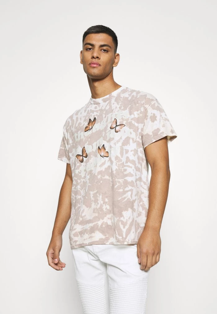 mennace Mennace TIE DYE ROSEBOWL REALITY REGULAR – Print T-shirt – Tan