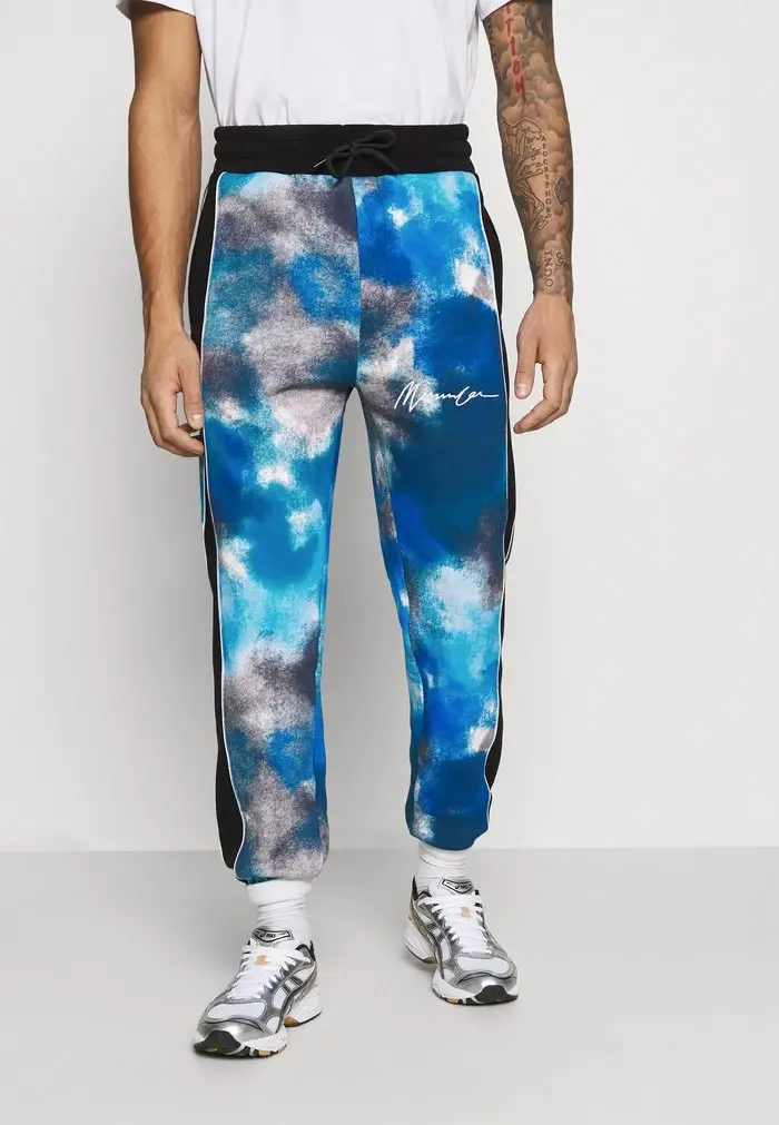 mennace Mennace TIE DYE UNISEX – Tracksuit Bottoms – Blue
