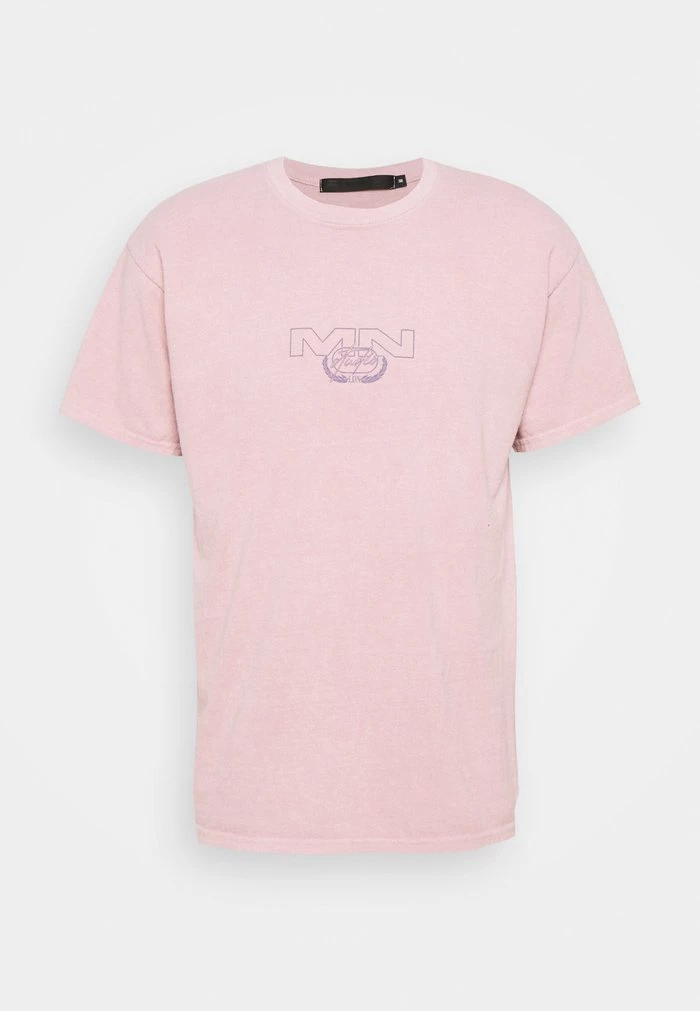 Mennace MENNACE TRACK GUIDE REGULAR – Print T-shirt – Pink