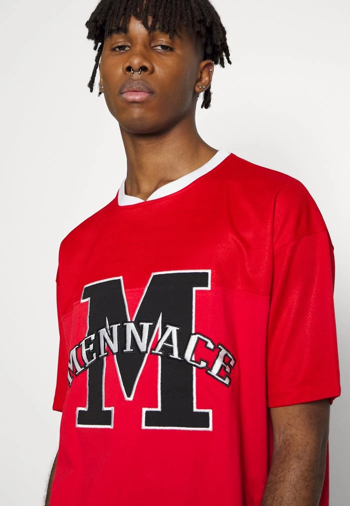 Mennace Mennace UNISEX AIRTEX OVERSIZED – Print T-shirt – Red
