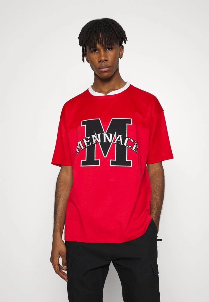 mennace Mennace UNISEX AIRTEX OVERSIZED – Print T-shirt – Red