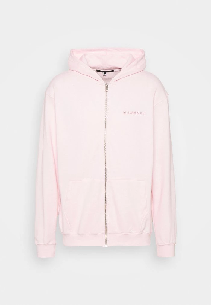 mennace Mennace UNISEX ESSENTIAL REGULAR ZIP UP HOODIE – Zip-up Sweatshirt – Rose