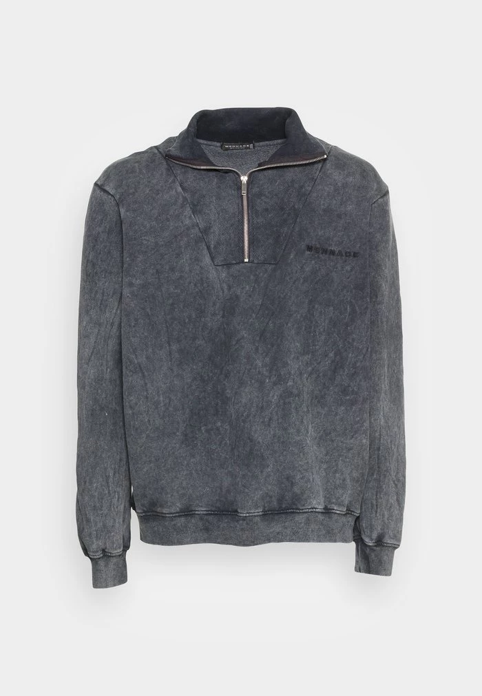 Mennace MENNACE UNISEX WASHED QUARTER ZIP – Sweatshirt – Washed Black