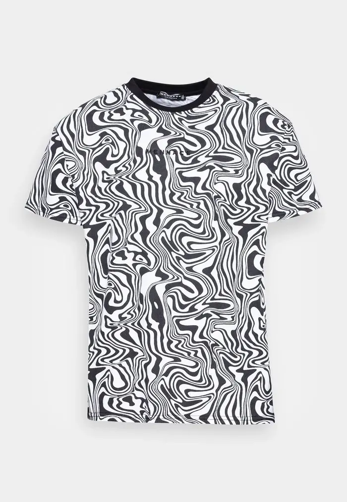 Mennace MENNACE UNISEX WAVY PRINT – Print T-shirt – Multi