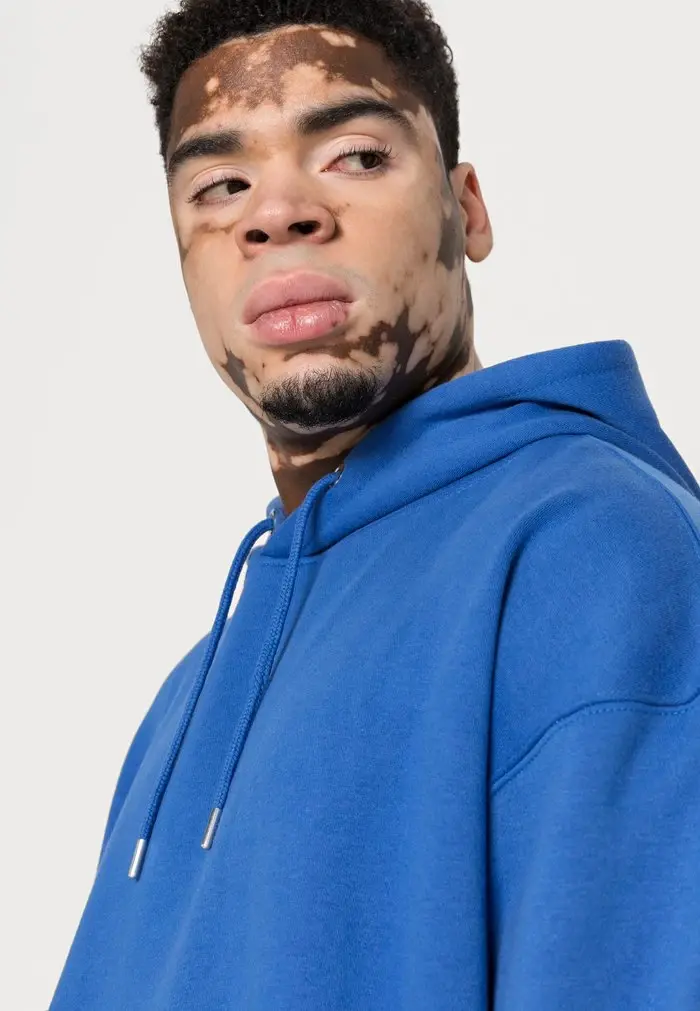 Mennace MENNACE UNISEX WAVY SEAM HOODIE – Hoodie – Blue