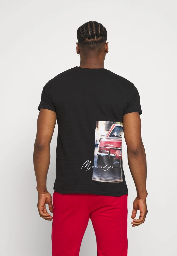 Mennace Mennace VINTAGE CAR REGULAR – Print T-shirt – Black