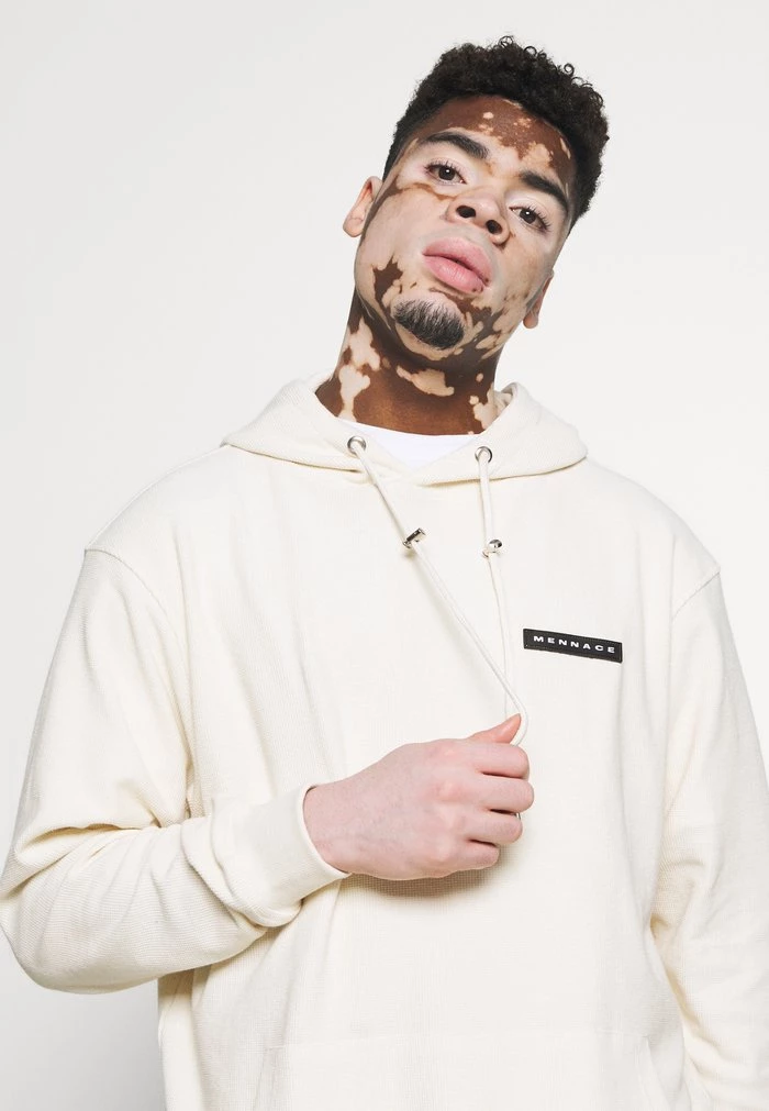 Mennace Mennace WAFFLE REGULAR HOODIE – Sweatshirt – Off White