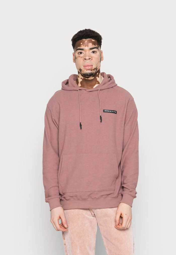 mennace MENNACE WAFFLE TEXTURE HOODIE UNISEX – Hoodie – Dusty Pink