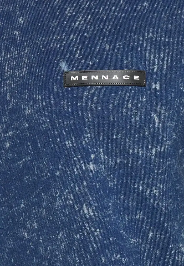 Mennace Mennace WASHED BADGE UNISEX – Print T-shirt – Blue