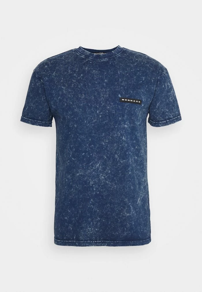 mennace Mennace WASHED BADGE UNISEX – Print T-shirt – Blue