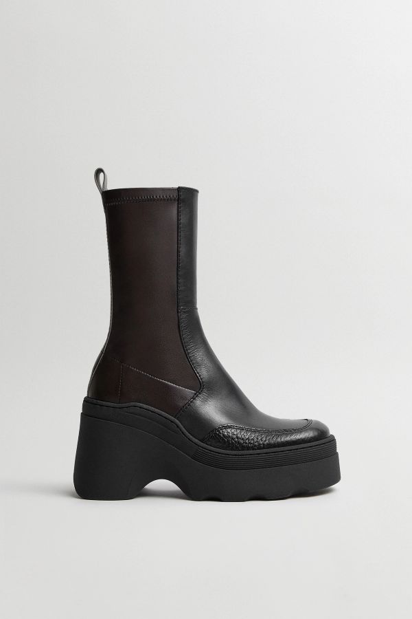 Miista Deandra Boots Brown Bicolour Stretch Grain Leather