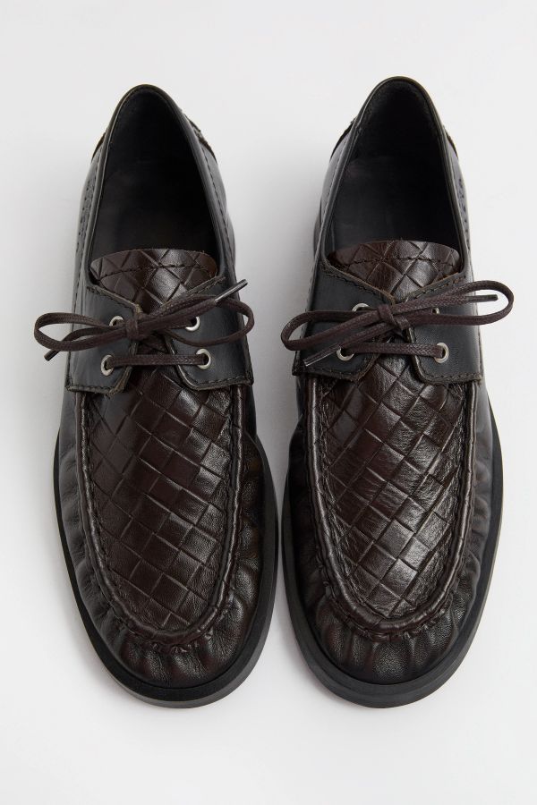 Miista Edelira Loafers Brown Brush Off Embossed Leather