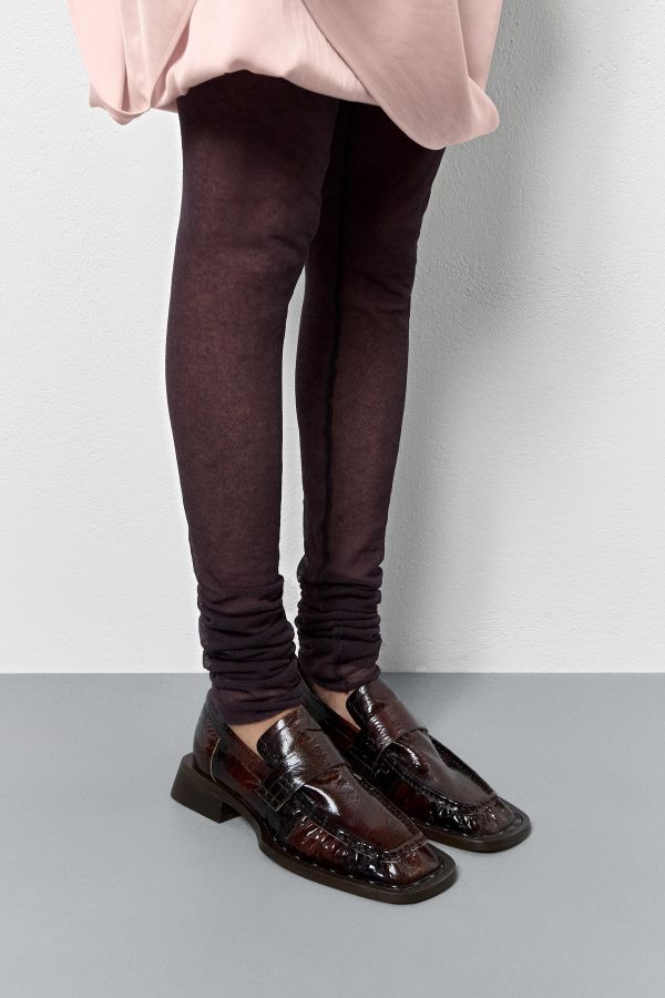 miista Airi Loafers Brown Embossed Snake Leather