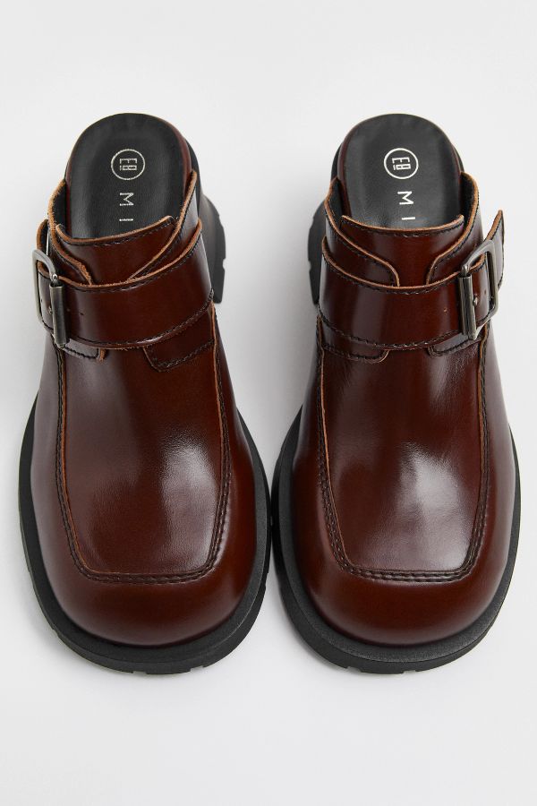 Miista Alanys Mules Brown Brushed Leather