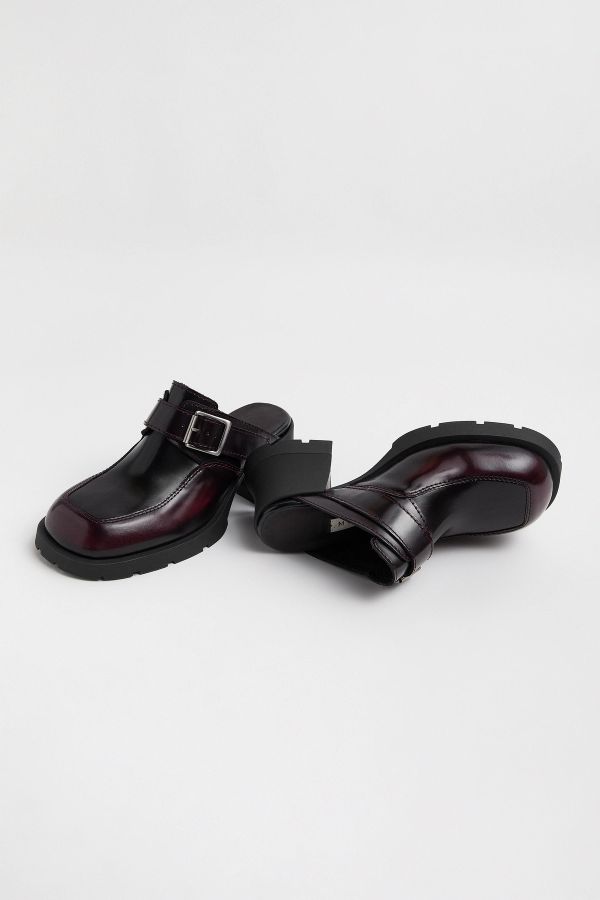 Miista Alanys Mules Burgundy Brushed Leather
