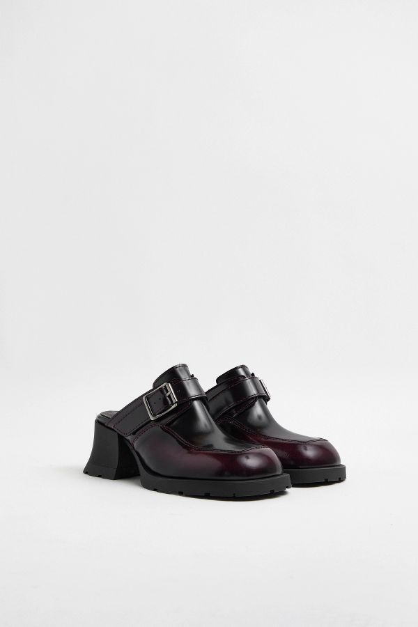 Miista Alanys Mules Burgundy Brushed Leather
