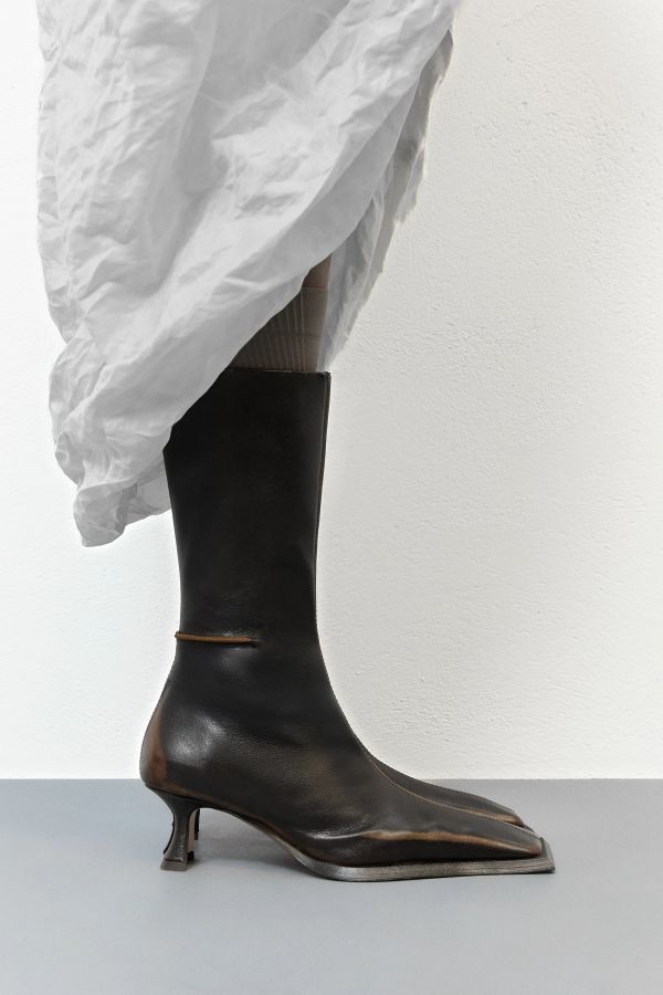 Miista Alfa Boots Brown Brushed Leather