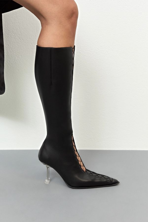 Miista Aline Boots Tall Black Leather