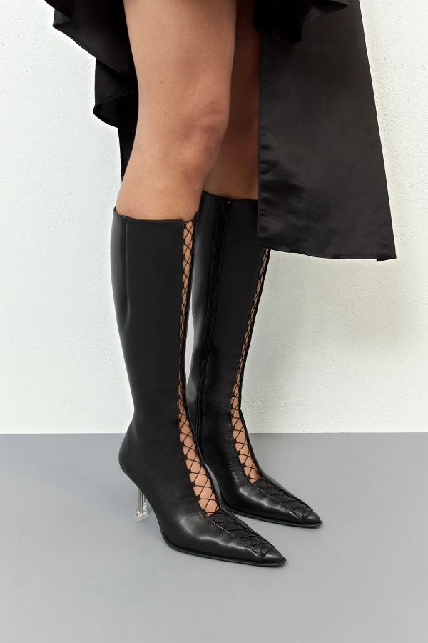 miista Aline Boots Tall Black Leather