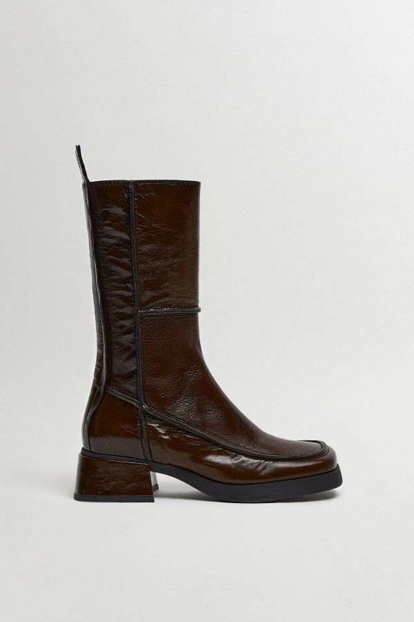miista Alzira Boots Brown Patent Leather