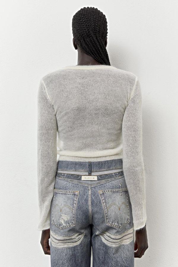 Miista Annael Top Ecru Mohair Blend