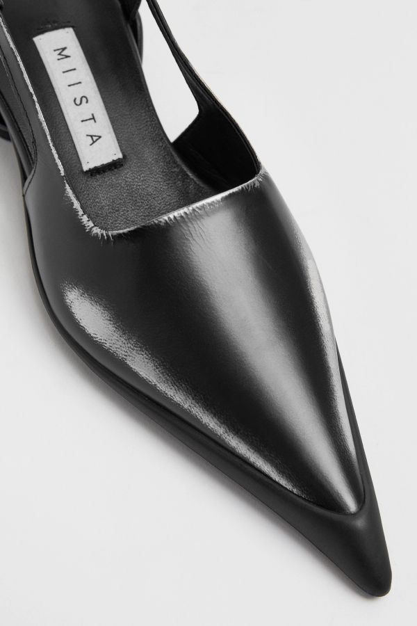 Miista Annya Courts Silver Brush-Off Leather