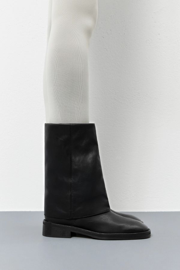 Miista Arden Boots Black Fold Over Leather