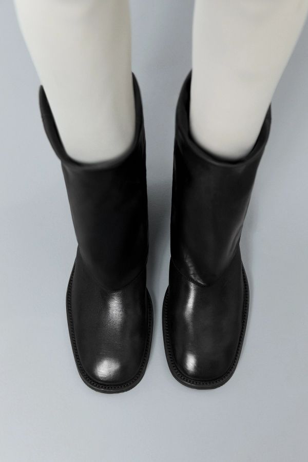 Miista Arden Boots Black Fold Over Leather