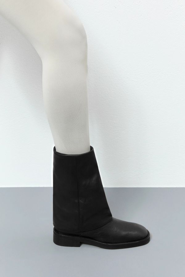 Miista Arden Boots Black Fold Over Leather