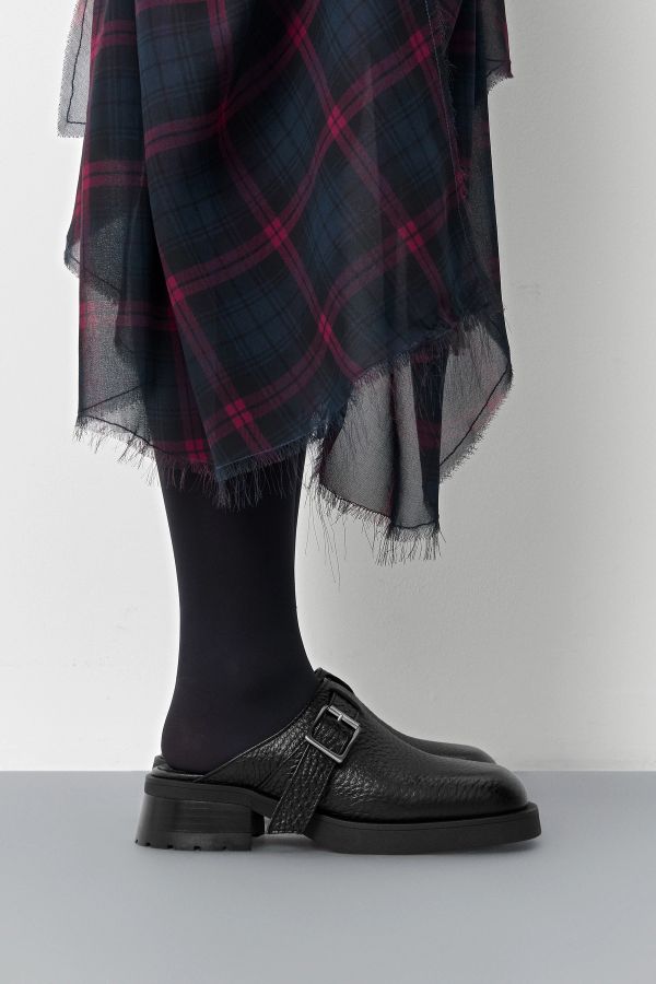 Miista Aroa Mules Black Grainy Leather