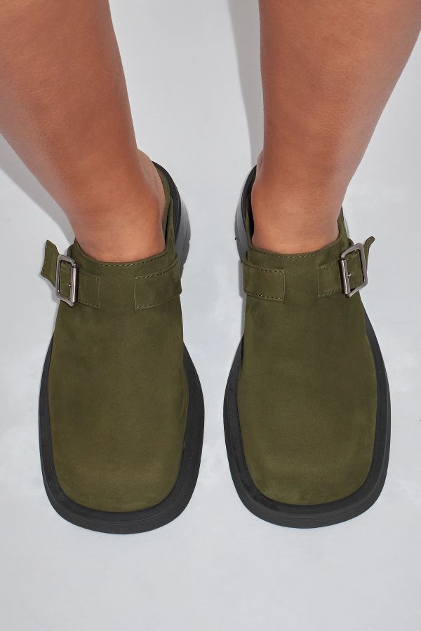 Miista Aroa Mules Khaki Suede Leather