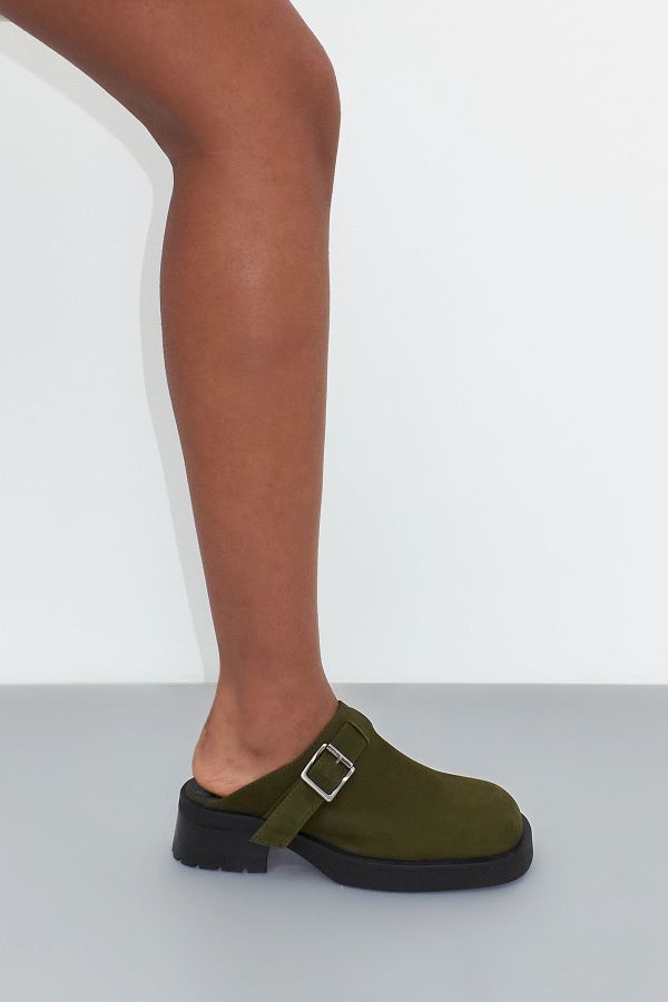 Miista Aroa Mules Khaki Suede Leather