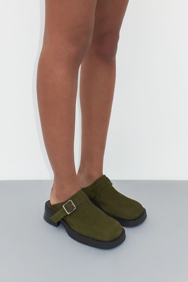 miista Aroa Mules Khaki Suede Leather