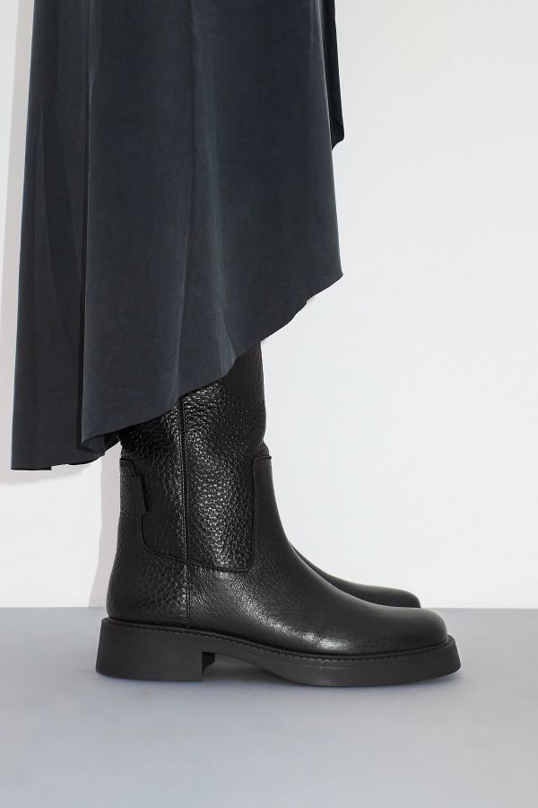 Miista Aron Boots Black Grainy Leather