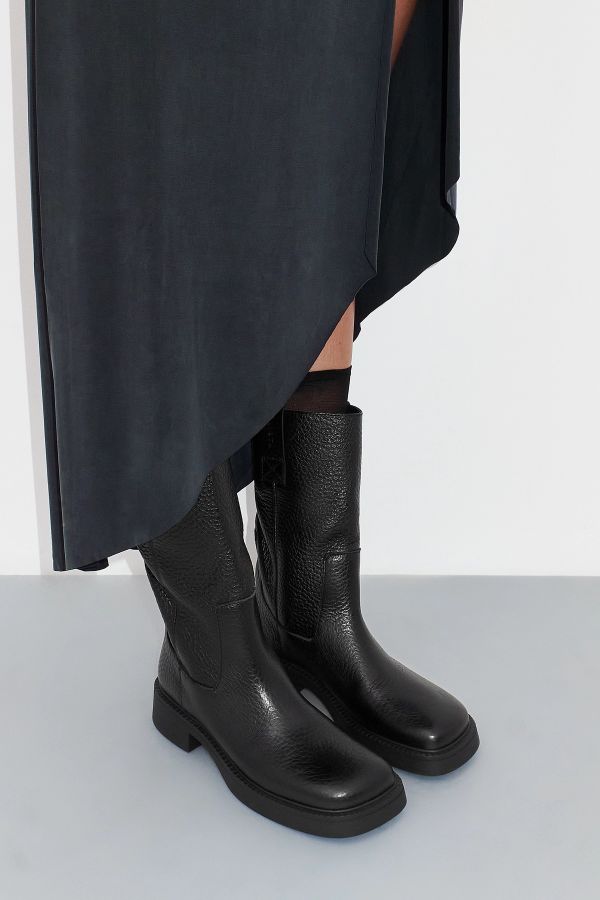 miista Aron Boots Black Grainy Leather