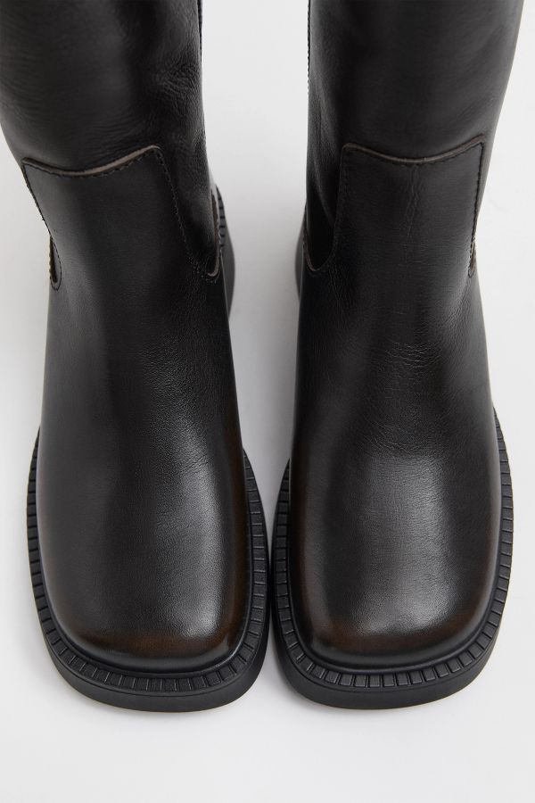 Miista Aron Boots Brown Brush Off Textured Leather