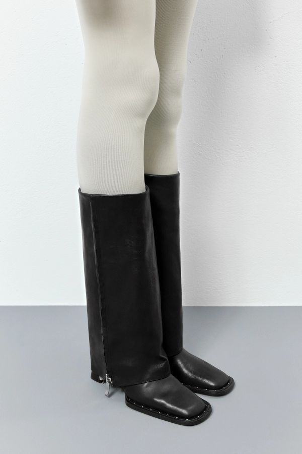 Miista Bellamy Boots Black Fold Over Leather