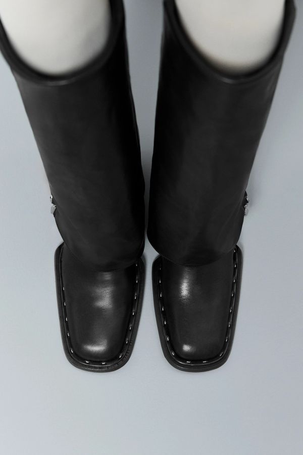 Miista Bellamy Boots Black Fold Over Leather